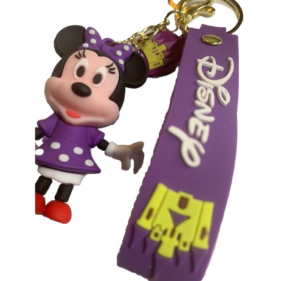 Disney Minnie Mouse 3D PVC Bags Hanger Pendant Key chain Key Ring Purse Charm - Picture 4 of 8
